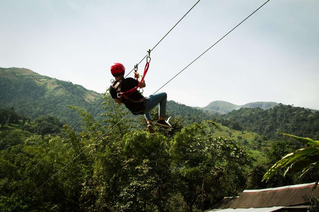 Zip Lining near Dobhi, Manali